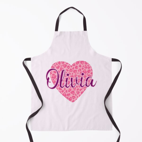 Artikelvorschau, Olivia Name Leopard Rosa Herz entworfen und verkauft von Jeallan Designs.