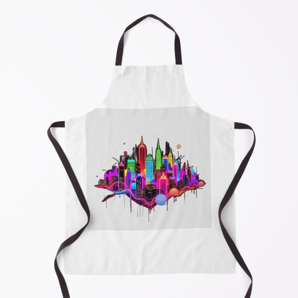 Item preview, Vibrant Cityscape in Neon Colors designed and sold by sharon1210.