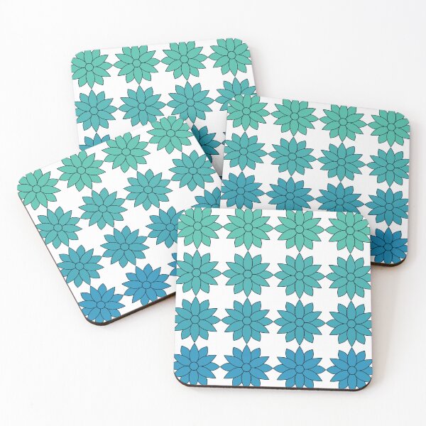 Item preview, Vibrant and Bold Beach Ocean Colors Gradient Flowers designed and sold by DazzlingDaisyShop.