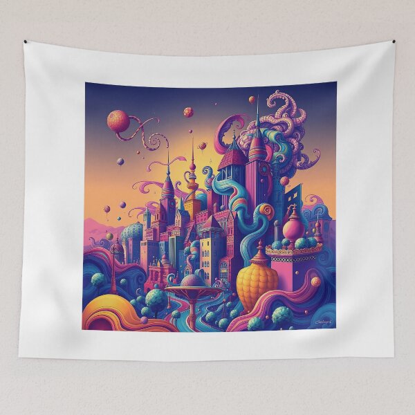 Item preview, Trippy Cityscape Art designed and sold by sharon1210.