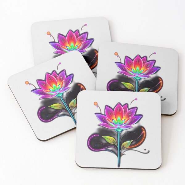 Item preview, Vibrant Flower with Neon Outlines designed and sold by sharon1210.