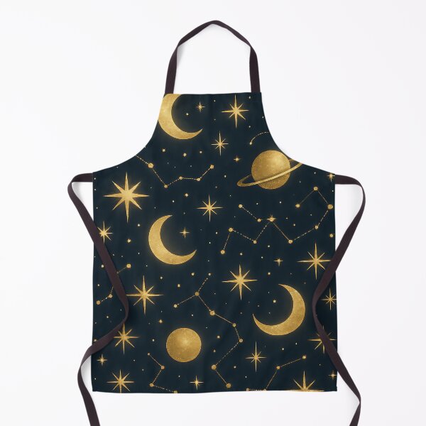 Item preview, Golden Celestial Dreams – Stars, Moons, Planets & Constellations Pattern designed and sold by Pride-Casuals.
