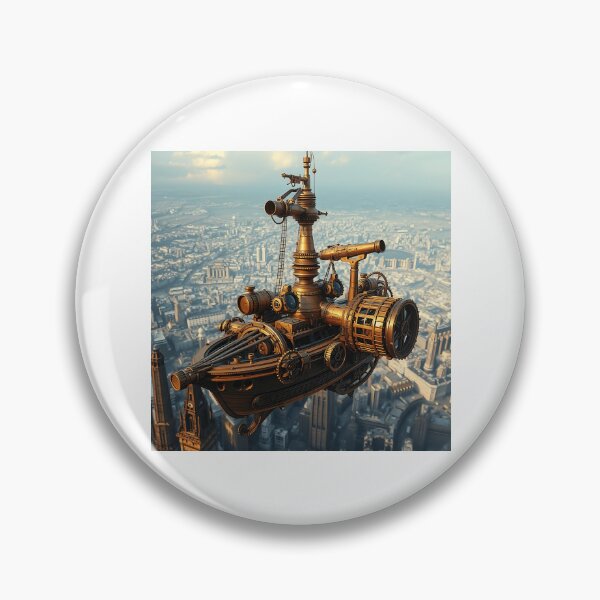 Item preview, Steampunk Skyship with Telescopes designed and sold by sharon1210.