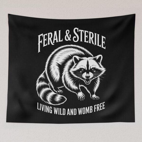 Item preview, Feral Raccoon Funny Hysterectomy Recovery Joke designed and sold by DoorwayThreads.