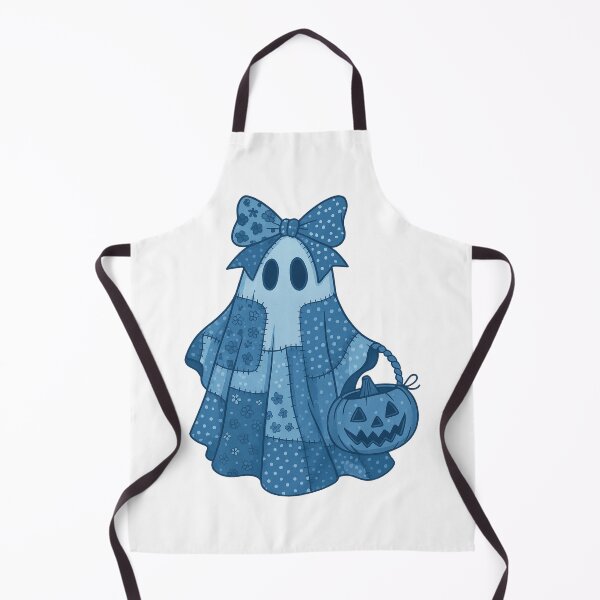 Item preview, Blue Denim Patchwork Ghost designed and sold by Clinomania Art.