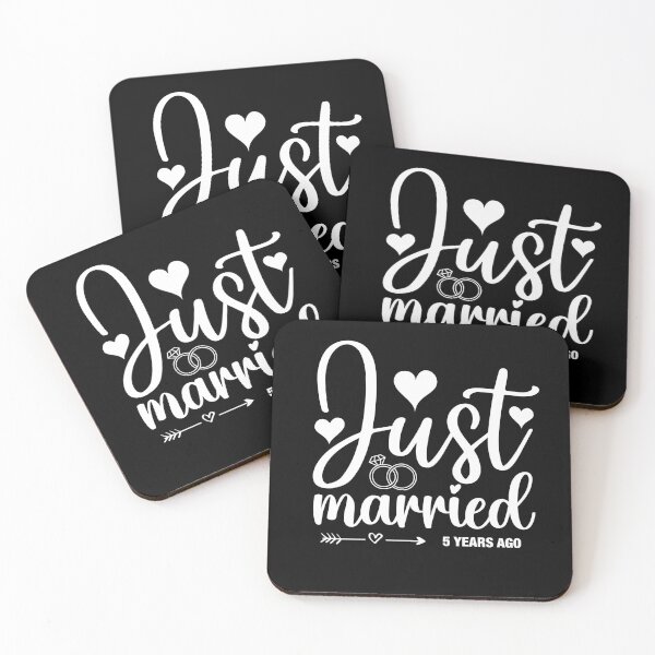 Item preview, Just Married 5 Years Ago, 5th Wedding Anniversary for Men & Women designed and sold by Mozaic Clothes.