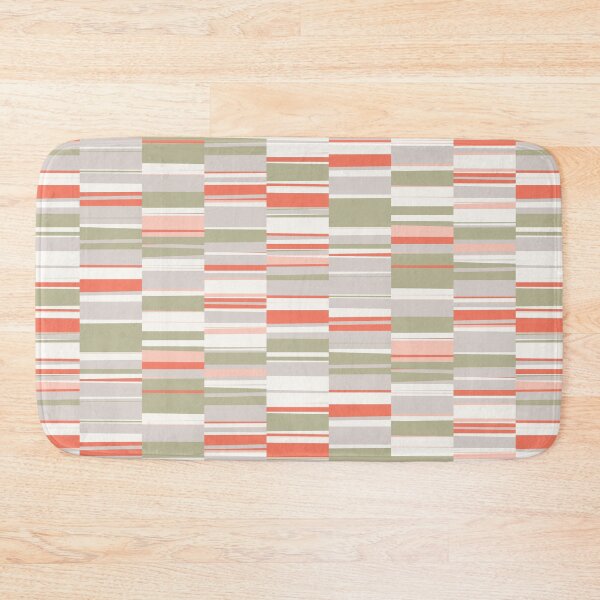 Item preview, Mosaic Rectangles in Coral, Sage, Blush, Cream and Gray designed and sold by Menega Sabidussi.
