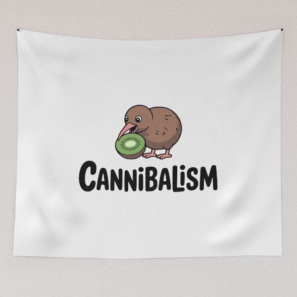 Item preview, Cannibalism! Cute Kiwi Pun designed and sold by PMCreative.