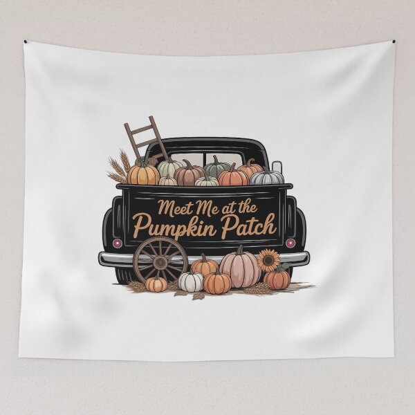 Item preview, Meet Me at the Pumpkin Patch Fall Truck designed and sold by DoorwayThreads.