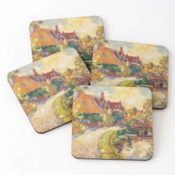 Item preview, Golden Afternoon by the Canal – French Countryside Impressionist Landscape designed and sold by CARRAANN.