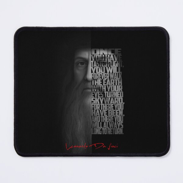 Item preview, Leonardo da Vinci – Monochrome Portrait Typography Artwork designed and sold by Enea Kelo.
