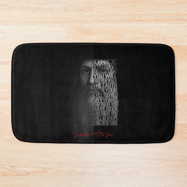 Item preview, Leonardo da Vinci – Monochrome Portrait Typography Artwork designed and sold by Enea Kelo.