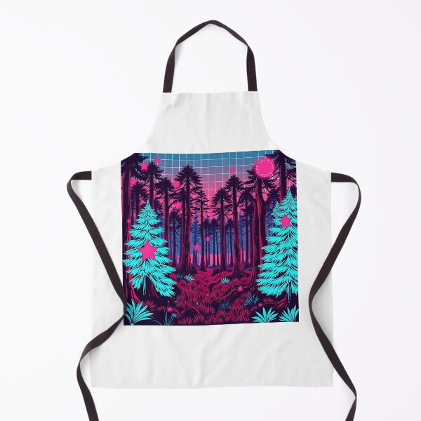 Item preview, Retro Neon Forest Landscape designed and sold by sharon1210.