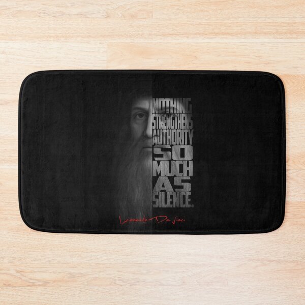 Item preview, Leonardo da Vinci – Monochrome Portrait Typography Artwork designed and sold by Enea Kelo.