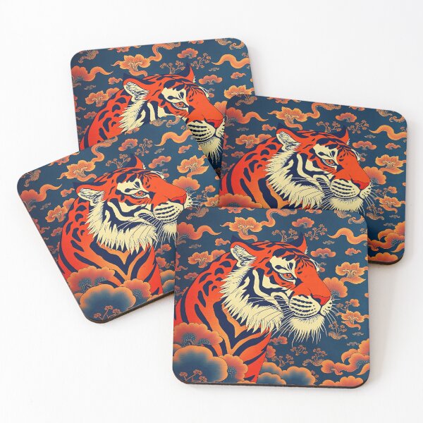 Item preview, Cloud Motif Tiger Artwork designed and sold by sharon1210.