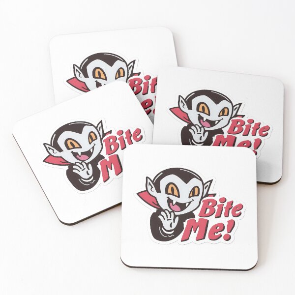 Artikelvorschau, Süßer Vampir „Beiß mich!“ Sticker entworfen und verkauft von BubbleDream Art .