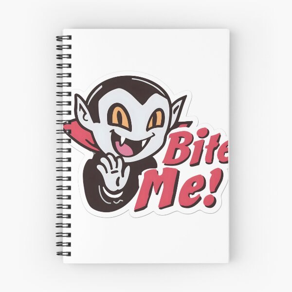 Aperçu de l'œuvre Autocollant mignon de vampire « Mords-moi ! » créée et vendue par BubbleDream Art .