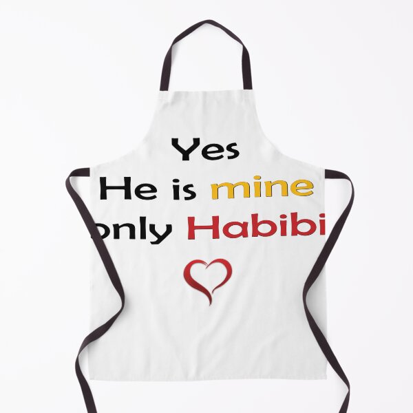 Item preview, Yes He Is Mine Only Habibi – Romantic Design with Red Heart designed and sold by ArtVibeDesign.