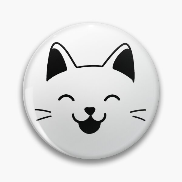 Item preview, Minimalist Cute Cat Face – Happy Kawaii Line Art designed and sold by Little KAIJU.