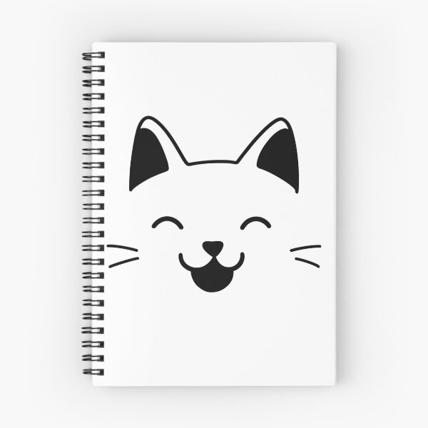 Item preview, Minimalist Cute Cat Face – Happy Kawaii Line Art designed and sold by Little KAIJU.