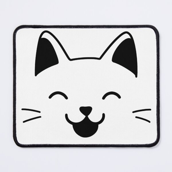 Item preview, Minimalist Cute Cat Face – Happy Kawaii Line Art designed and sold by Little KAIJU.