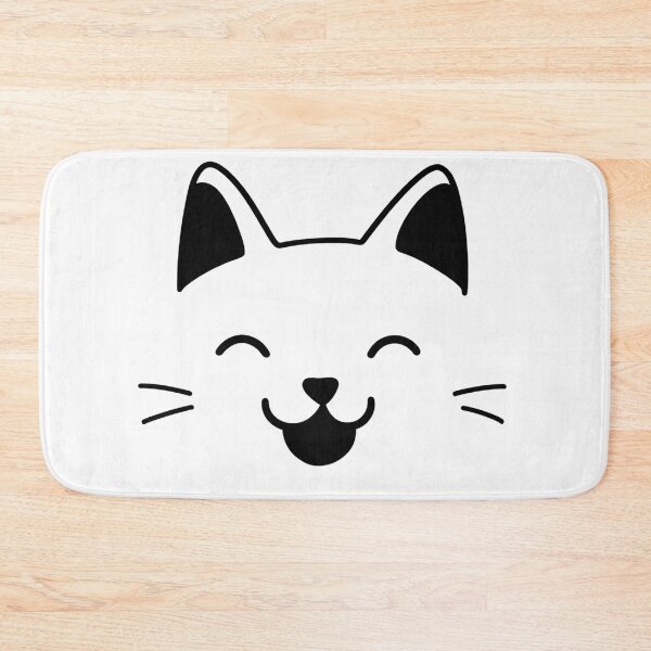 Item preview, Minimalist Cute Cat Face – Happy Kawaii Line Art designed and sold by Little KAIJU.