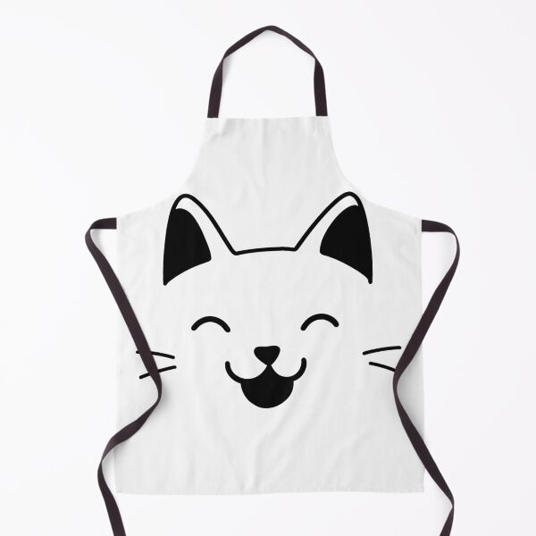 Item preview, Minimalist Cute Cat Face – Happy Kawaii Line Art designed and sold by Little KAIJU.