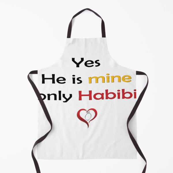 Item preview, Yes He Is Mine Only Habibi – Romantic Design with Red Heart designed and sold by ArtVibeDesign.