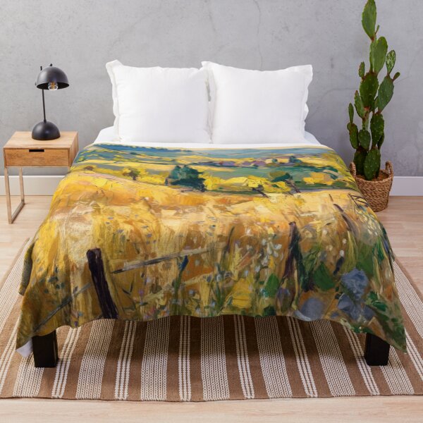 Item preview, Golden Hills in Summer – French Countryside Impressionist Landscape designed and sold by CARRAANN.