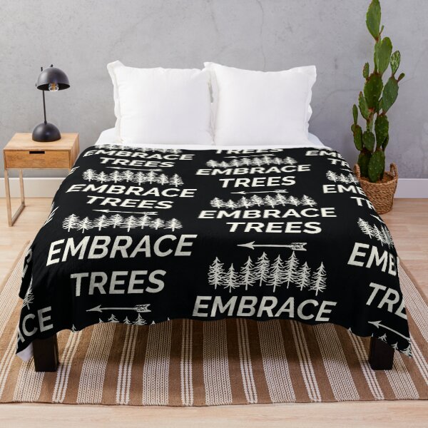 Item preview, Cream Tree Silhouette with Embrace Trees Text designed and sold by SplashTastic.