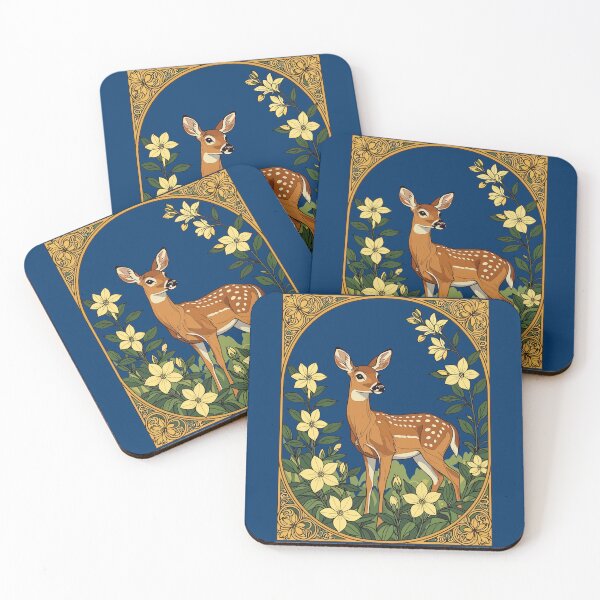 Item preview, Whitetail Deer Surrounded By Yellow Flowers designed and sold by taiche.