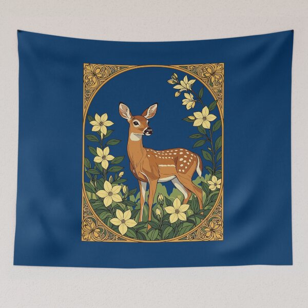 Item preview, Whitetail Deer Surrounded By Yellow Flowers designed and sold by taiche.