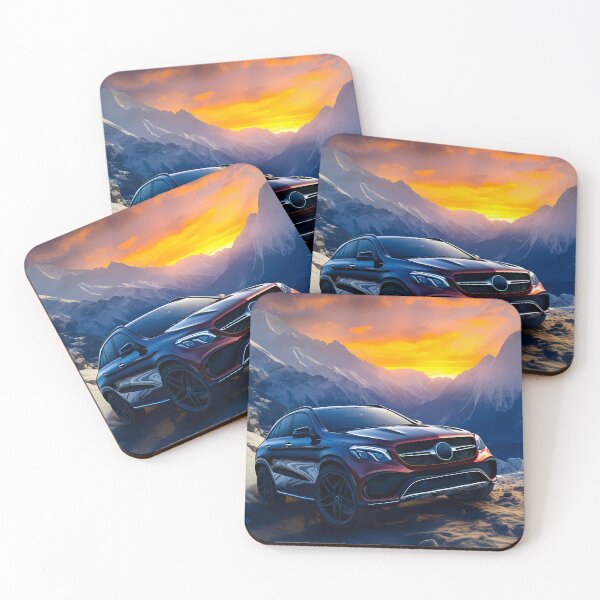 Item preview, Sports SUV Blazes Through Snowy Mountain Sunrise designed and sold by RevUpDesign.