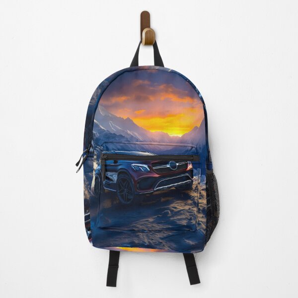 Item preview, Sports SUV Blazes Through Snowy Mountain Sunrise designed and sold by RevUpDesign.