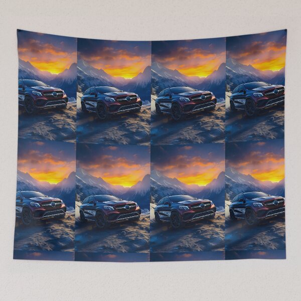 Item preview, Sports SUV Blazes Through Snowy Mountain Sunrise designed and sold by RevUpDesign.