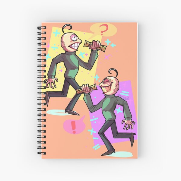 Baldi Basics Spiral Notebooks Redbubble - the worst school in roblox baldi s basics youtube roblox