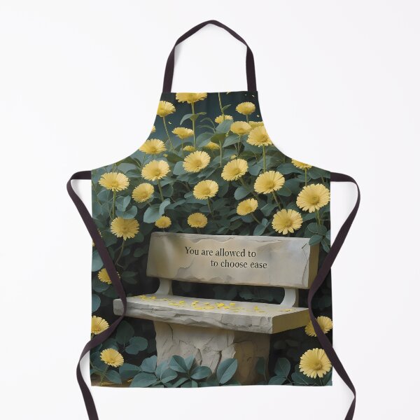 Item preview, You Are Allowed To Choose Ease, Surreal Botanical Sketch, Affirmation Art With Golden Shrub Daisy Flowers designed and sold by MoMidoStore.