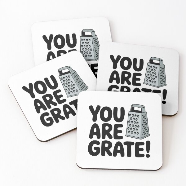 Item preview, You Are Grate! Cute Cheese Grater Pun designed and sold by PMCreative.