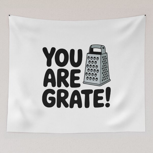 Item preview, You Are Grate! Cute Cheese Grater Pun designed and sold by PMCreative.