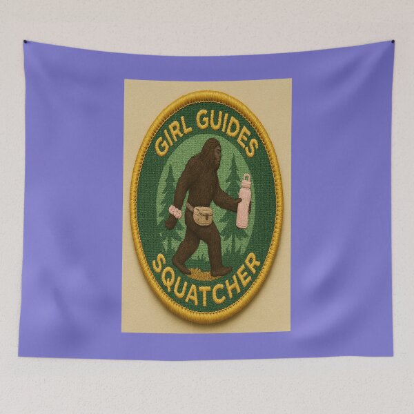 Item preview, Title (SEO-Optimized): Bigfoot Girl Guides Patch – Funny Sasquatch Wilderness Badge for Scouts, Hikers & Campers  designed and sold by Gazmerch.