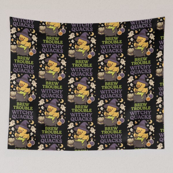 Item preview, Witchy Quacks Brew Trouble – Cute Duck Witch Cauldron designed and sold by TeeTimeTreasure.
