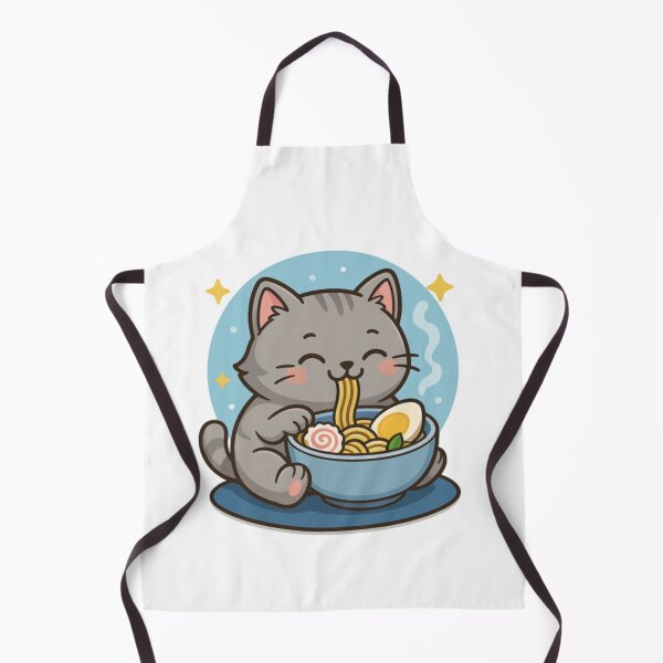 Item preview, Cute kitten enjoying a bowl of ramen noodles designed and sold by JonysCreativeDesigns.