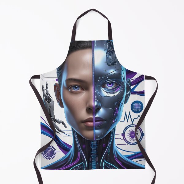 Item preview, AI Evolution – Human and Technology Portrait designed and sold by smitke.