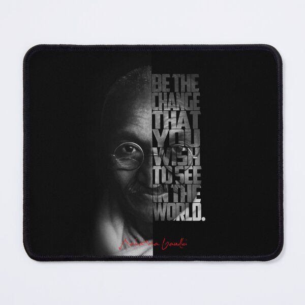 Item preview, Mahatma Gandhi – Minimalist Split-Face Typography Portrait designed and sold by Enea Kelo.