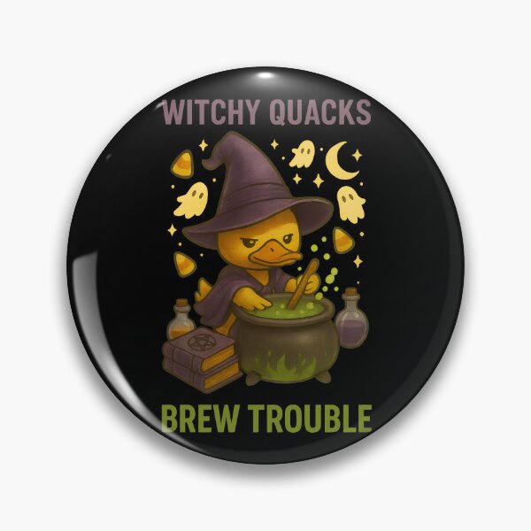 Item preview, Witchy Quacks Brew Trouble – Spooky Duck Witch Potion Scene designed and sold by TeeTimeTreasure.