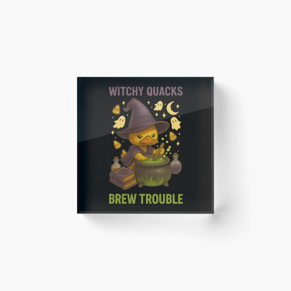 Item preview, Witchy Quacks Brew Trouble – Spooky Duck Witch Potion Scene designed and sold by TeeTimeTreasure.