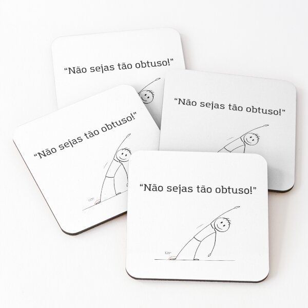 Item preview, Não sejas obtuso – Humor geométrico com stickman designed and sold by Mete Isso Numa T-Shirt.