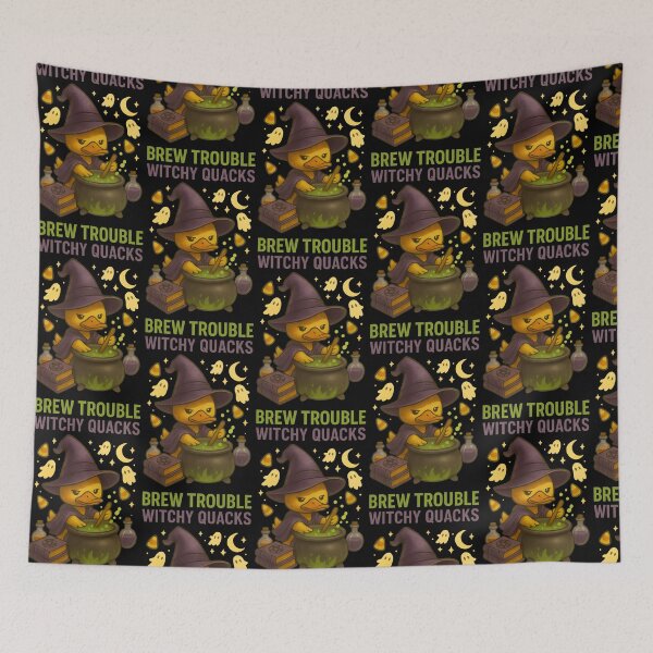 Item preview, Witchy Quacks Brew Trouble – Spooky Duck Witch Potion Scene designed and sold by TeeTimeTreasure.