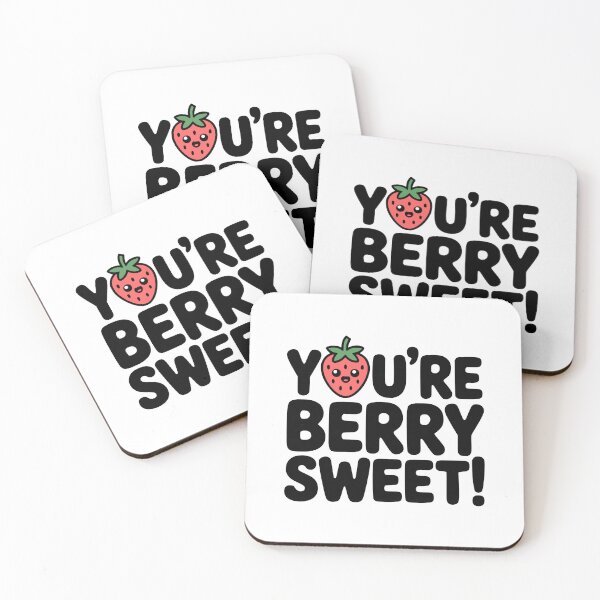 Item preview, You're Berry Sweet! Cute Strawberry Pun designed and sold by PMCreative.