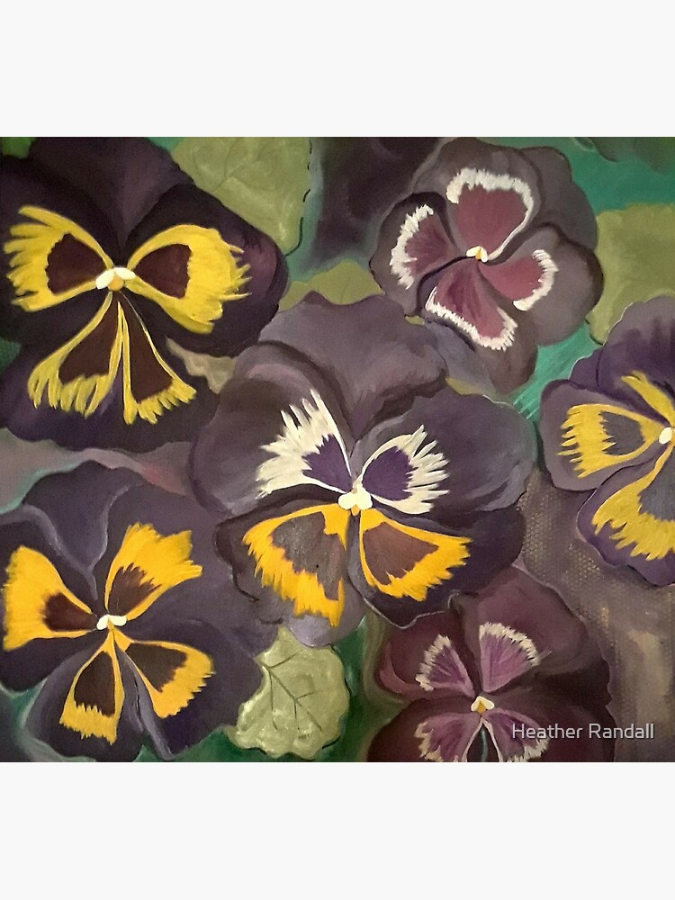 Thumbnail 2 of 2, Postcard, Pansy Garden designed and sold by HeathersArt.